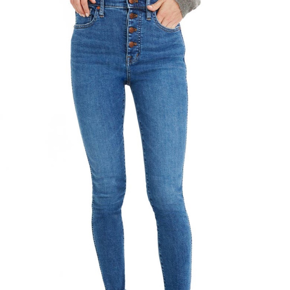 10" High Rise Skinny Madewell Button-Front Version
